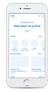 Voorbeeld van het prototype van het digitaal platform van Nieuwe Veste Breda.
