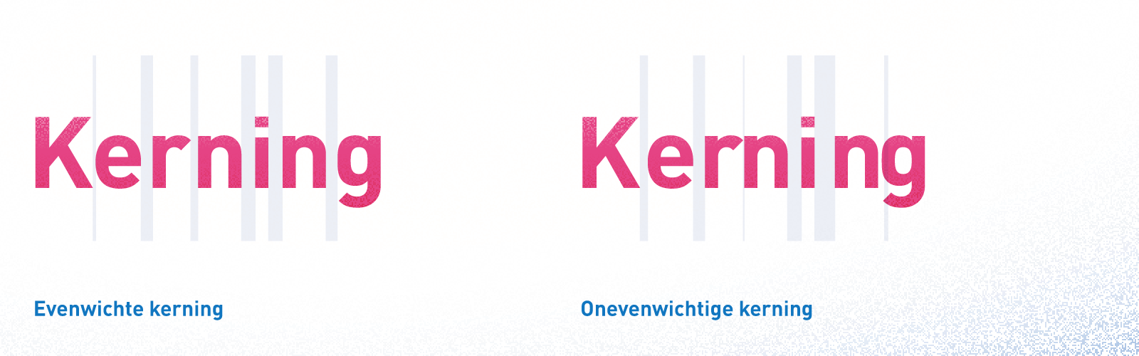 "verschil evenwichtige en onevenwichtige kerning"