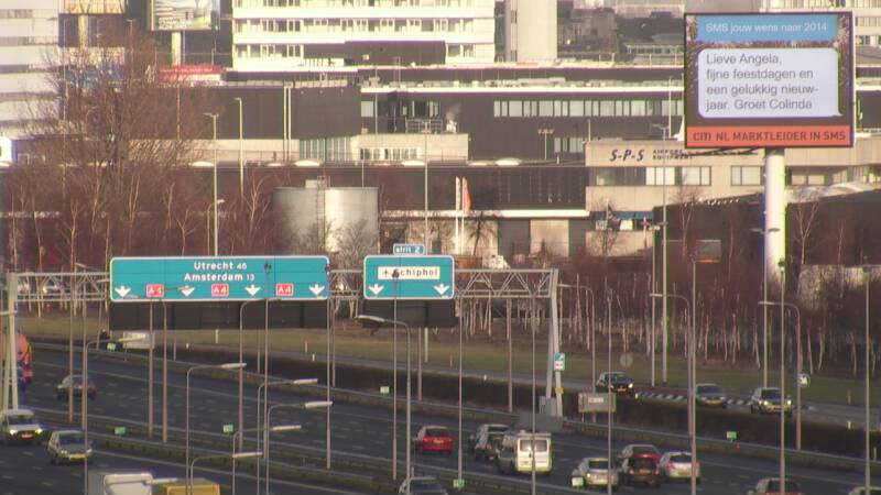 billboard A4 schiphol nieuwjaarskaart gelukswens